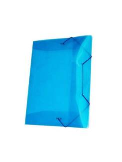 PASTA ELASTICO PLASTICA 1/2 MINI-1020 - AZUL - PCT 10 - ACP