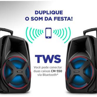 CAIXA DE SOM BT 550W-  CONNECT POWER PLUS-  CM-550 - PRETO - UN - MONDIAL