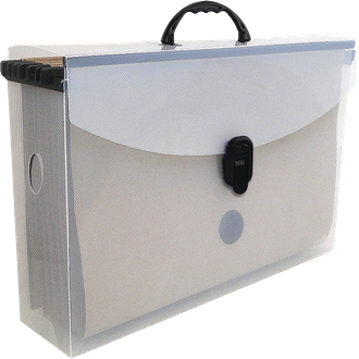 MALETA C/6 PASTAS SUSPENSAS SLIM LINE - 2160 - CRISTAL - UN - DELLO