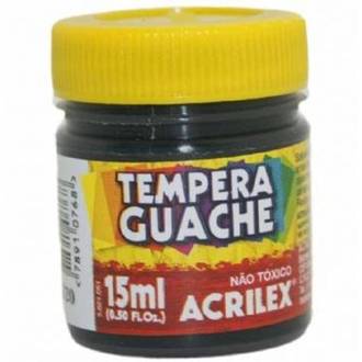 TINTA GUACHE 15ML  - PRETO - UN - ACRILEX