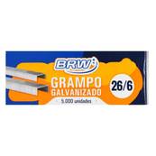 GRAMPO GALVANIZADO 26/6 C/5000 - GR5000 - UN - BRW