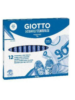 CANETA PARA TECIDO AGIOTO DECOR TEXTIL - 4954 - AZUL - CX 12 - GIOTTO