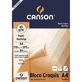 BLOCO CROQUIS A4 50FL - 40G - UN - CANSON