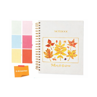 CADERNO DE ANOTAÇÃO C/PAUTA - SK2011 - FOLHAS DE OUTONO - UN - SKYPAPER