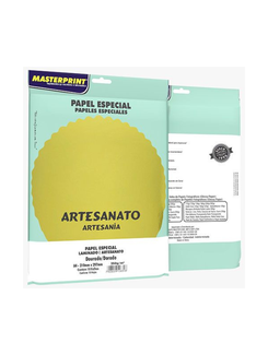 PAPEL LAMINADO A4 10FLS - 250G - 302070040 - DOURADO - UN - MASTERPRINT