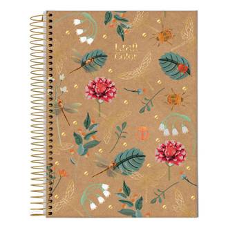 CADERNO UNIV CAPA DURA 10X1 160FLS - 72791-26 - KRAFT COLOR - PCT 4 - JANDAIA