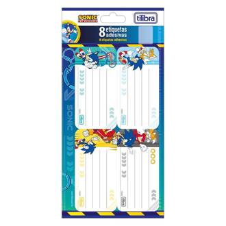 ETIQUETA ADESIVA ESCOLAR  - SONIC - PCT 10 - TILIBRA