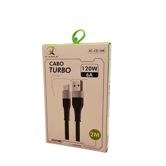CABO USB - USB C 2M - 120W - XC-CD-144 - PRETO - UN - X-CELL