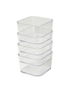 PORTA OBJETOS PEQUENO C/4 3019 - CRISTAL - UN - DELLO