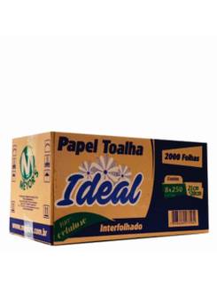PAPEL TOALHA INTERFOLHADO 100% CELULOSE - 21X20 - IDEAL - C/2000 - UN - MEYORS