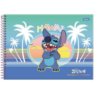 CADERNO UNIV CAPA DURA 1X1 80FLS - STITCH - PCT 4 - FORONI