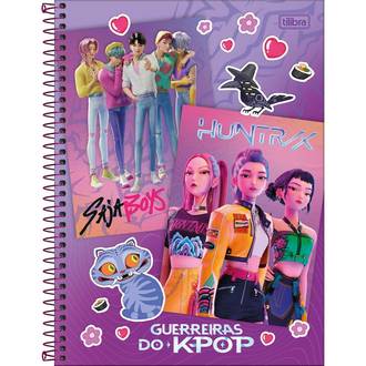 CADERNO UNIV CAPA DURA 1X1 80FLS - 399728 - GUERREIRAS KPOP - UN - TILIBRA