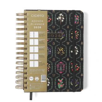 AGENDA ESPIRAL JARDIM A5 - PLANNER PRETO - UN - CICERO