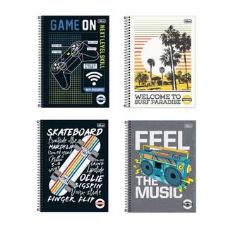 CADERNO UNIV CAPA DURA 20X1 320FLS - PEPPER - UN - TILIBRA