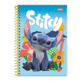 CADERNO UNIV CAPA DURA 1X1 80FLS - 3370665 - STITCH - PCT 4 - FORONI