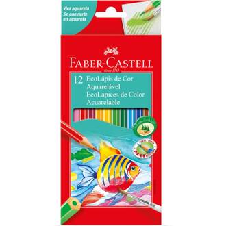 LAPIS DE COR AQUARELAVEL SEXTAVADO - C/12 - CX 12 - FABER