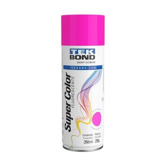 TINTA SPRAY FLUORESCENTE USO GERAL 350ML - ROSA - UN - TEKBOND