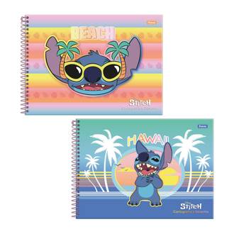 CADERNO UNIV CAPA DURA 1X1 80FLS - STITCH - PCT 4 - FORONI