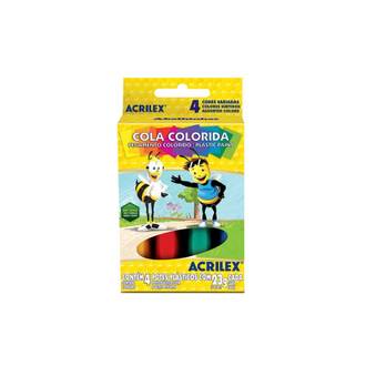 COLA COLORIDA 4 CORES 23G CADA - PCT 12 - ACRILEX