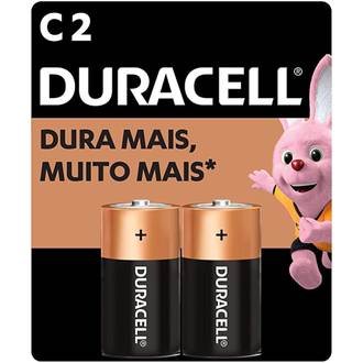 PILHA ALCALINA MÉDIA C COM 2 UNIDADES - UN - DURACELL