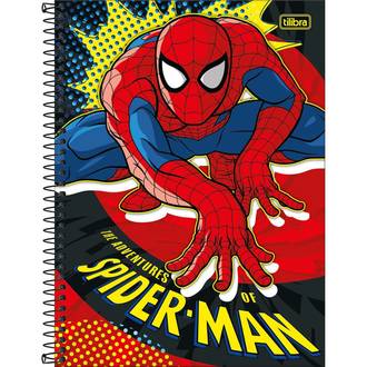 CADERNO UNIV CAPA DURA 1X1 80FLS - 367001 - SPIDER MAN - UN - TILIBRA
