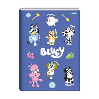 CADERNO BROCHURAO CAPA DURA 80FLS - BLUEY - UN - JANDAIA