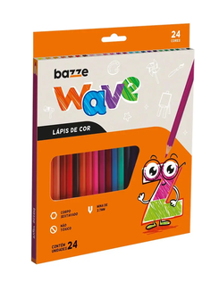 LAPIS COR BAZZE WAVE SEXT 24COR CJTO - C/24 - UN - BAZZE