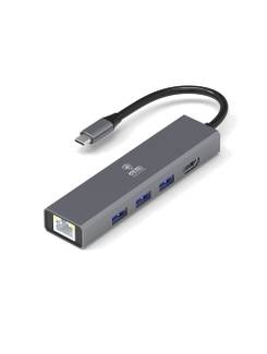 ADAPTADOR DE REDE USB-C RJ45 HDMI/USB 3.0 - UCT618 - UN - KROSS