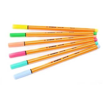 CANETA POINT 88 NEON C/ 06 UNIDADES - SORTIDAS - UN - STABILO