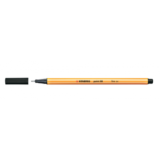 CANETA POINT 88 0,4MM - PRETO - PCT 10 - STABILO