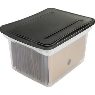 CAIXA ARQUIVO LARGO COM TAMPA - 70900 - CRISTAL - UN - ORDENE