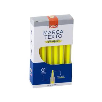 MARCA TEXTO DASHLIGHT  - AMARELO - CX 12 - BRW