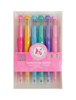 MARCA TEXTO C/CARIMBO C/6 - REBECCA - RB1405 - UN - SKYPAPER