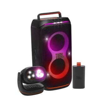 CAIXA DE SOM CLUB120 (0618) + BATERIA 200 + PARTYLIGTH BEAM - PRETO - UN - JBL