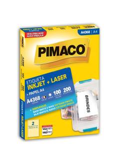 ETIQUETA INKJET/LASER A4 100FL - A4368 - 143X199 - UN - PIMACO