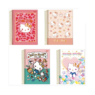 CADERNO UNIV CAPA DURA 1X1 80FLS - 72987-26 - HELLO KITTY - UN - JANDAIA