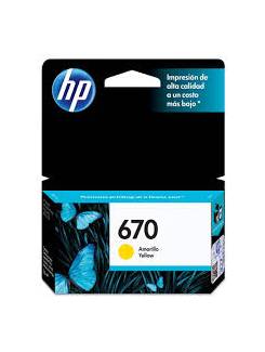 CARTUCHO DE TINTA 670 AMARELO CZ116AB - UN - HP