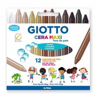 BIG GIZ DE CERA MAXI TONS PELE 12 CORES - 202302ES - UN - GIOTTO
