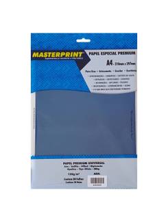 PAPEL DIPLOMATA A4 120G - 20FL LISO/OFFSET - 302070072 - AZUL - UN - MASTERPRINT