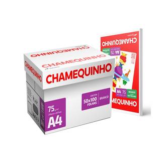 PAPEL CHAMEQUINHO  75G 100FLS - BRANCO - CX 50 - CHAMEX