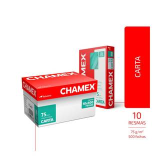 PAPEL CHAMEX 75G 500FLS - CARTA - CX 10 - CHAMEX