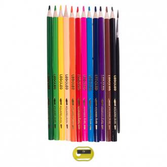 LAPIS DE COR AQUARELAVEL C/ PINCEL - 5549 - C/12 - UN - LEO E LEO