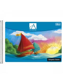 CADERNO DESENHO CAPA FLEXIVE 96FLS - ESPIRAL - MAIS+ - PCT 5 - TILIBRA