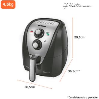 FRITADEIRA AIR FRYER 4L AFN-40-PI 127V - GRAFITE/ INOX - UN - MONDIAL