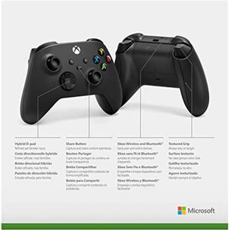 CONTROLE S/FIO XBOX QAT-00007 - CARBON BLACK - UN - MICROSOFT