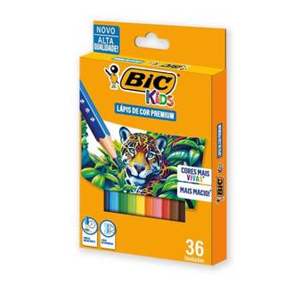 LAPIS DE COR KIDS PREMIUM MADEIRA - C/36 - PCT 6 - BIC