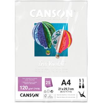PAPEL IRIS VIVALDE A4 25FLS - 120G - BRANCO - UN - CANSON