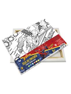 TELA PARA PINTURA C/ GUACHE 6 CORES - HOMEM ARANHA - 4750 - 22X16 - UN - DAC