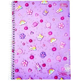 CADERNO UNIV CAPA DURA 12X1 192FLS - VIBE FEM - UN - TILIBRA