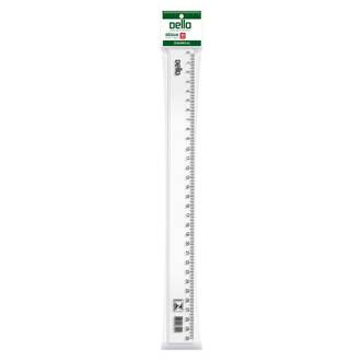 REGUA PLASTICA 30CM ECONOMICA - 3107 - CRISTAL - UN - DELLO